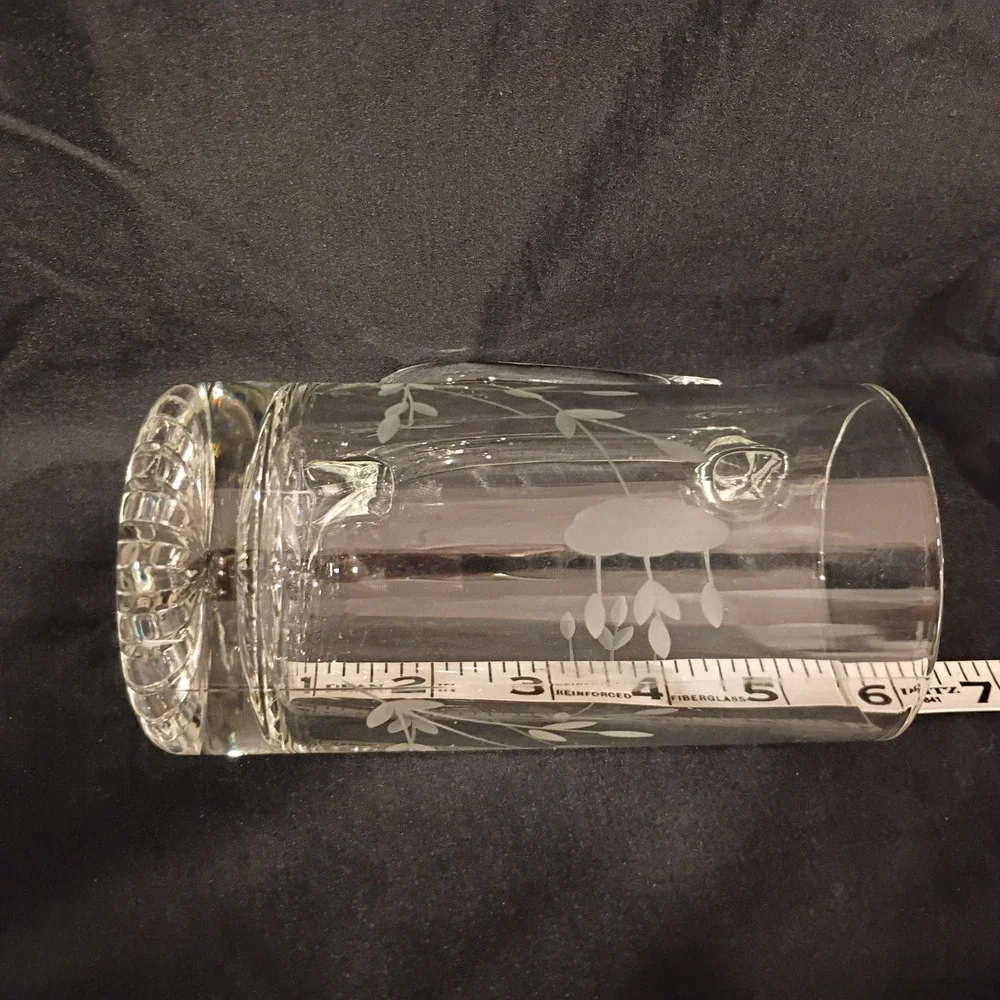 Vintage Princess House Crystal Heritage Set of 2 Beer Mugs 5.5 inches #412